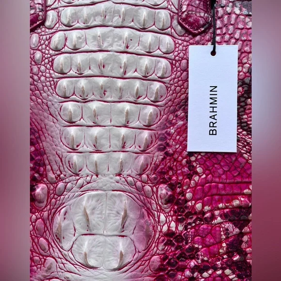 NWT Brahmin Crown of Hearts Large Duxbury Ombre Melbourne Satchel - Picture 10 of 14